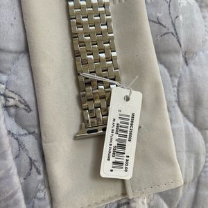 Michele Apple Watch Band Silver Tone